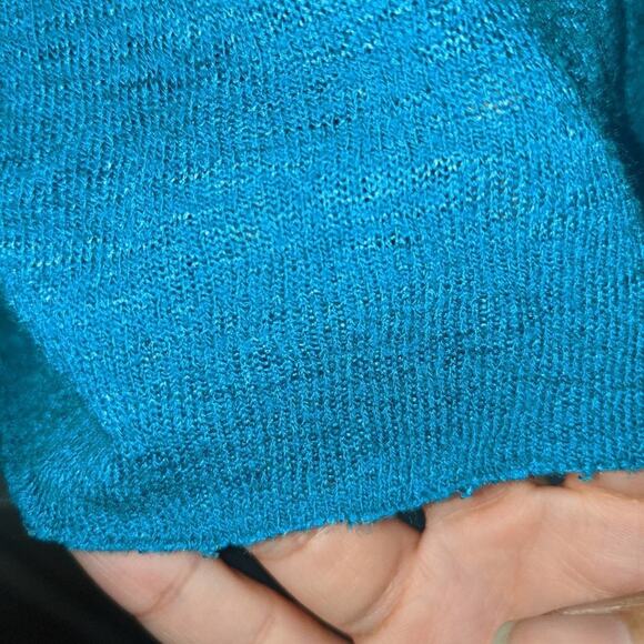 Urban Outfitters Project Social T Made In LA Teal Blue Sheer V Neck Tank Top S - Picture 7 of 13